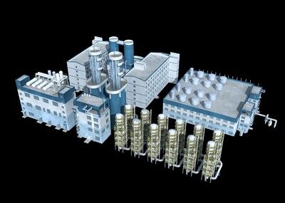 化工厂设备 部件 工业工厂 工业设备 钢铁化工 厂房